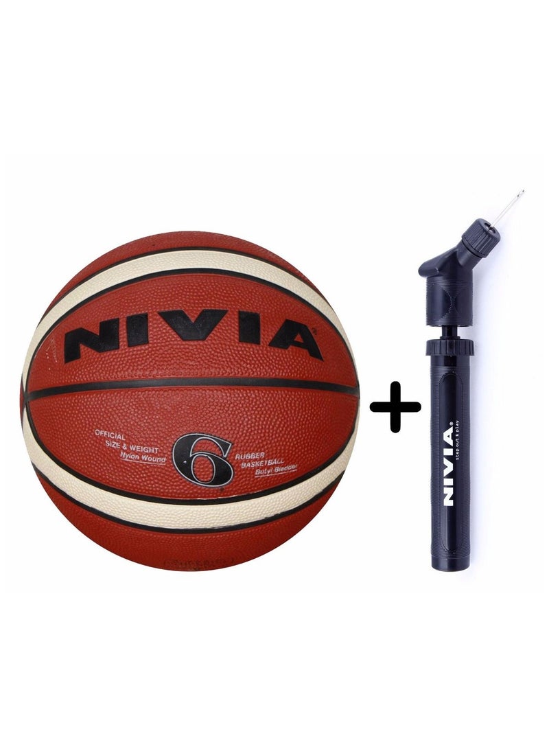 ENGRAVER Rubber Basketball Size 6 With Pump