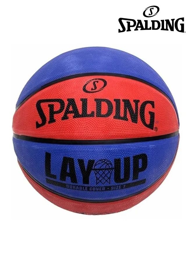Layup Blue Red Rubber Basketball size 7