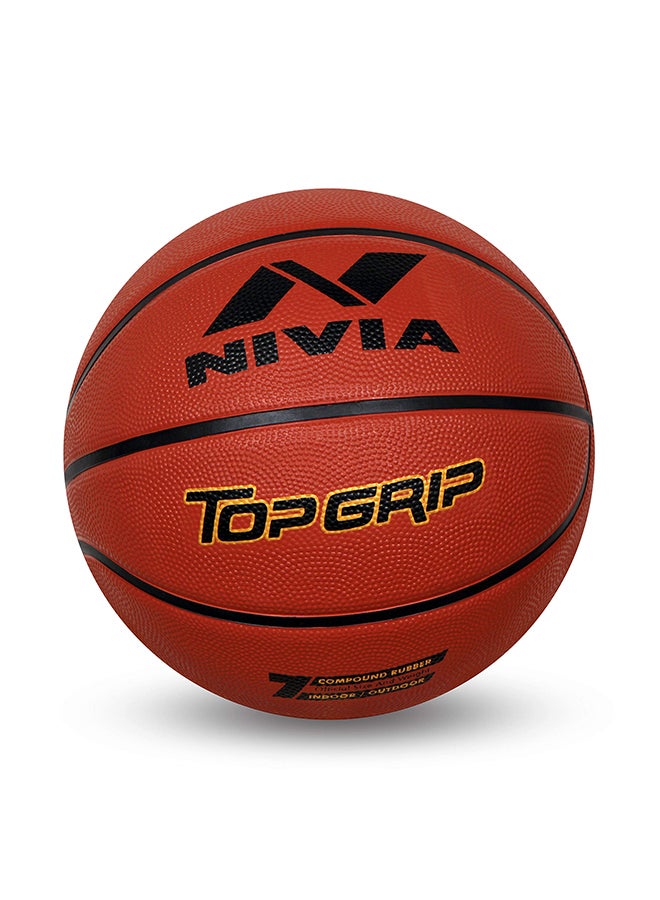 Top Grip Basketball | Material :  Rubber |  Size : 5 | Machine Stitched | 8 Panels | Waterproof | Ideal For : Training/Match