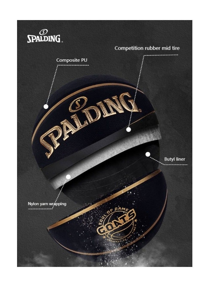 Basketball Adult Game PU Material Genuine Leather Feel Standard Size NO.7 Ball For Indoor And Outdoor Games