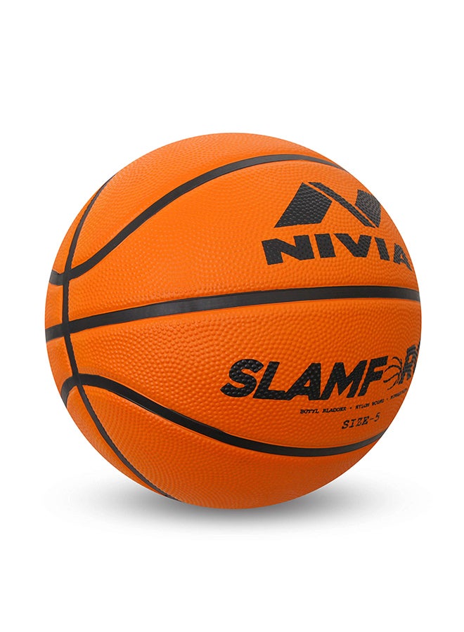 Slamforce Basketball | Rubberized Moulded | 8 Panel | Suitable for Hard Surface | Training Basketball | For Men & Women | Size - 7