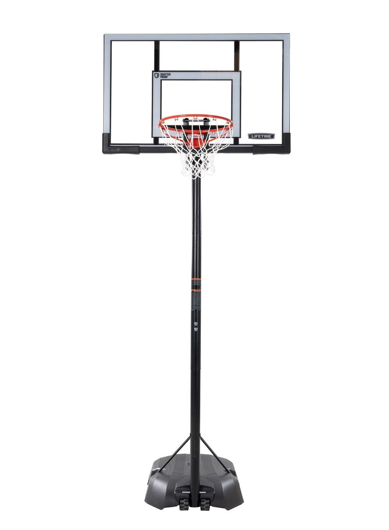 Lifetime 50 Inch, Adjustable, Portable Basketball Hoop, 5 year limited warranty, LFT-91052