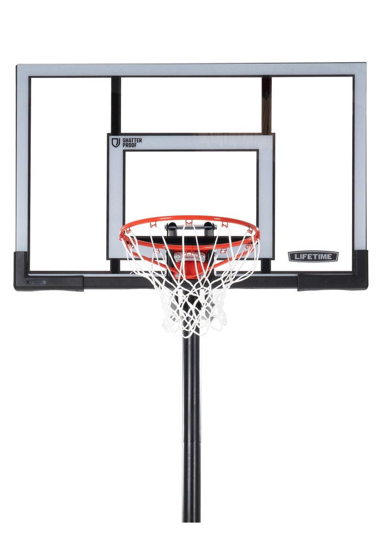 Lifetime 50 Inch, Adjustable, Portable Basketball Hoop, 5 year limited warranty, LFT-91052