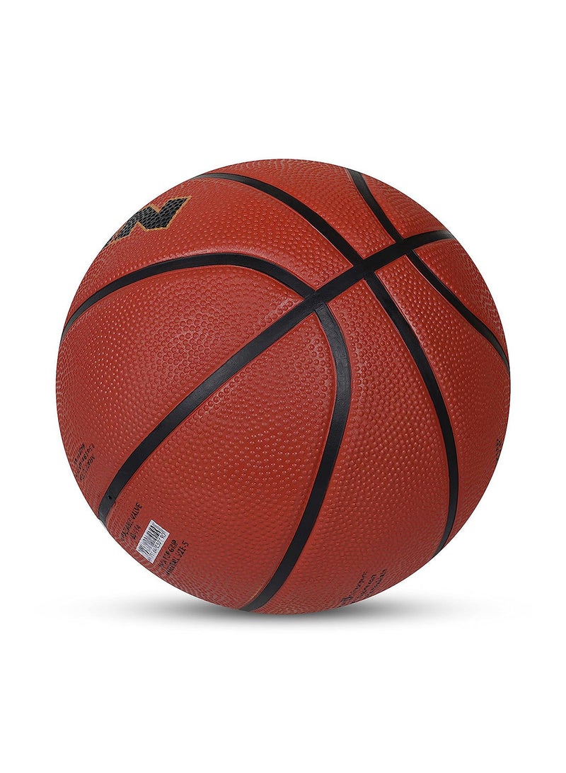 Top Grip Basketball | Size - 6 | Material : Rubber | Panel : 8 | Waterproof | Wooden Flooring & Indoor Synthetic Surface