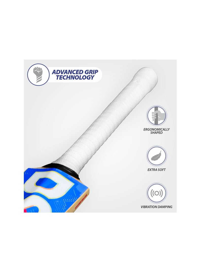 Intense Force Kashmir Willow Cricket Bat for Leather Ball |Size-4 | Light Weight | Free Cover|