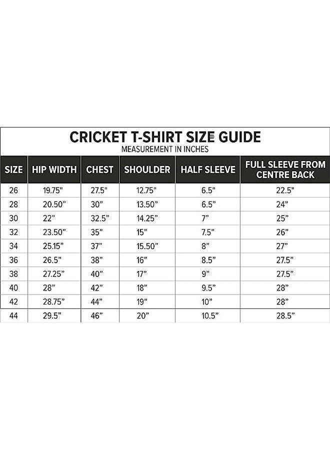 7205 Half Sleeve Cricket T-Shirt Size-Small