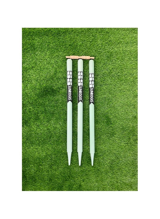 SS Wood Stumps for Cricket 2nd Grade - 6pc Stumps and 4pc Bails