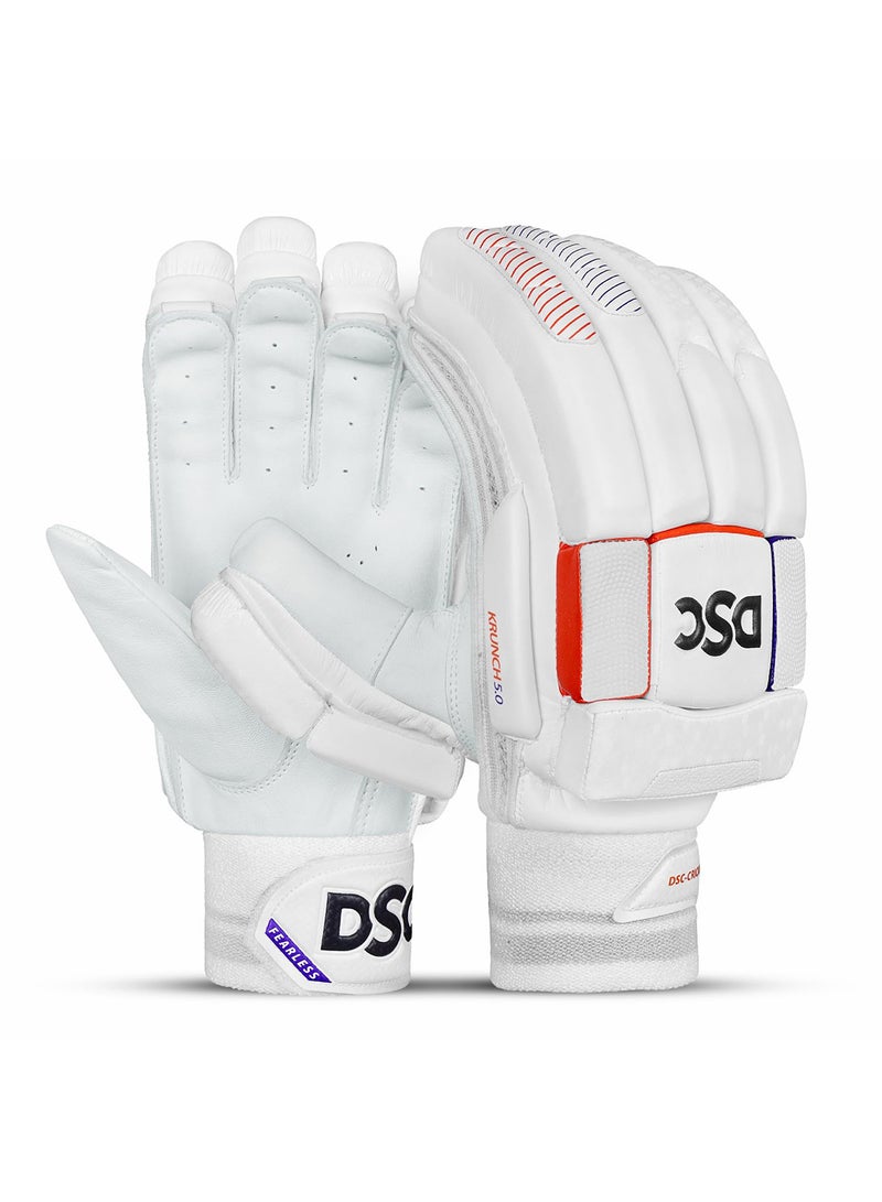 Krunch 7.0 Batting Gloves | Size: S | For Mens | Material: Leather | High-quality sheep leather palm for superior grip and feel