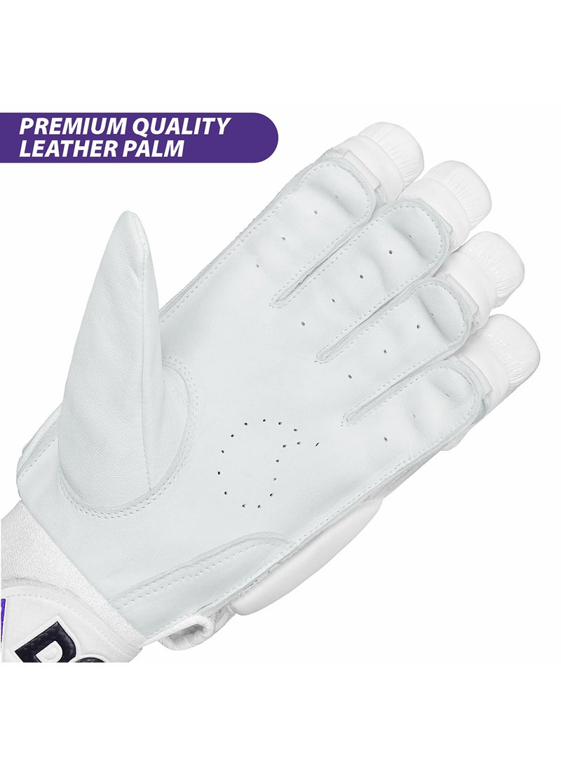 Krunch 7.0 Batting Gloves | Size: S | For Mens | Material: Leather | High-quality sheep leather palm for superior grip and feel