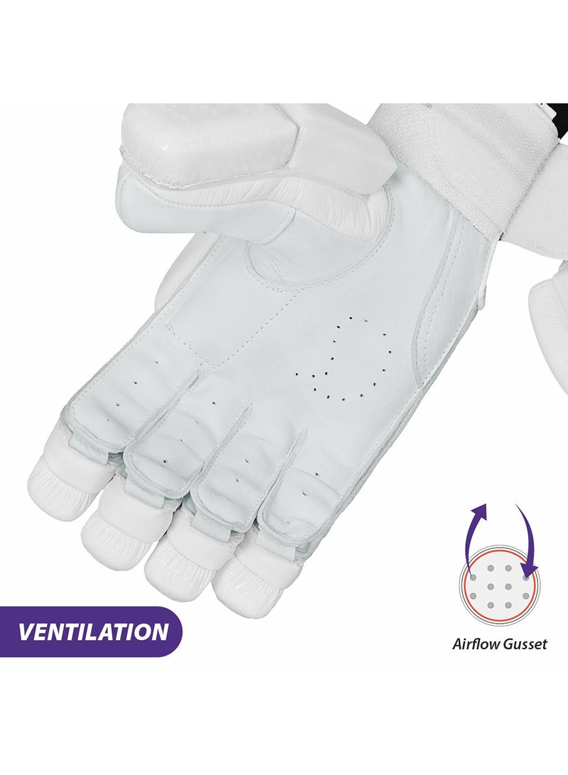 Krunch 7.0 Batting Gloves | Size: S | For Mens | Material: Leather | High-quality sheep leather palm for superior grip and feel