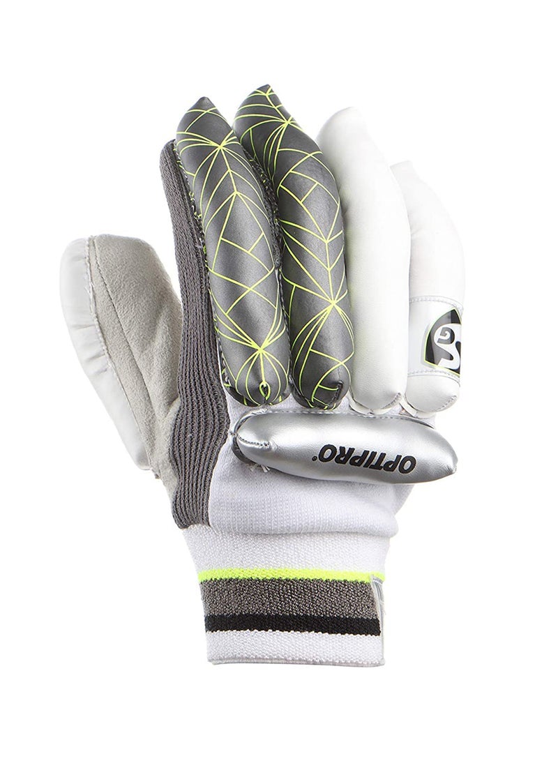 OPTIPRO X  Batting Gloves Small Junior RH  | Leather | Sponge-Padder Spacer Mesh Back For Better Fit and Comfort