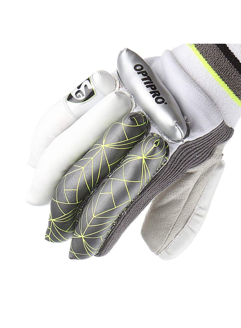OPTIPRO X  Batting Gloves Small Junior RH  | Leather | Sponge-Padder Spacer Mesh Back For Better Fit and Comfort