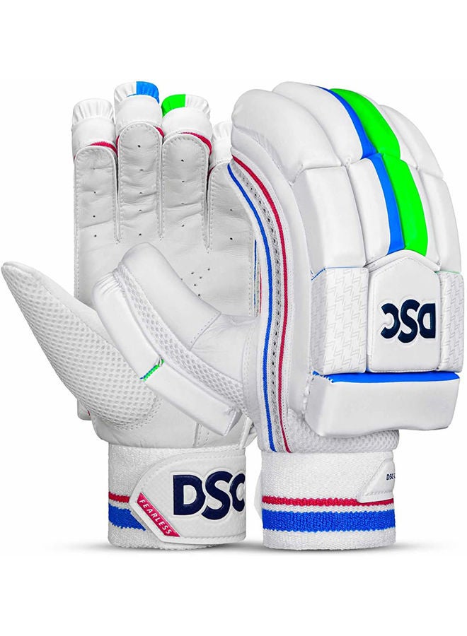 Intense Shoc Leather Cricket Batting Gloves, Mens Left | Comfortable Fit | Breathable Design | Flexible Movement