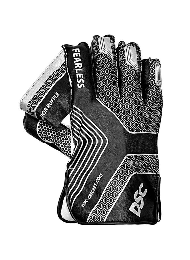 Condor Ruffle Wicket Keeping Gloves | Size: Youth | For Men & Boys | Material: Leather | Flexibility and Comfort | Sweat absorbing wrist grip