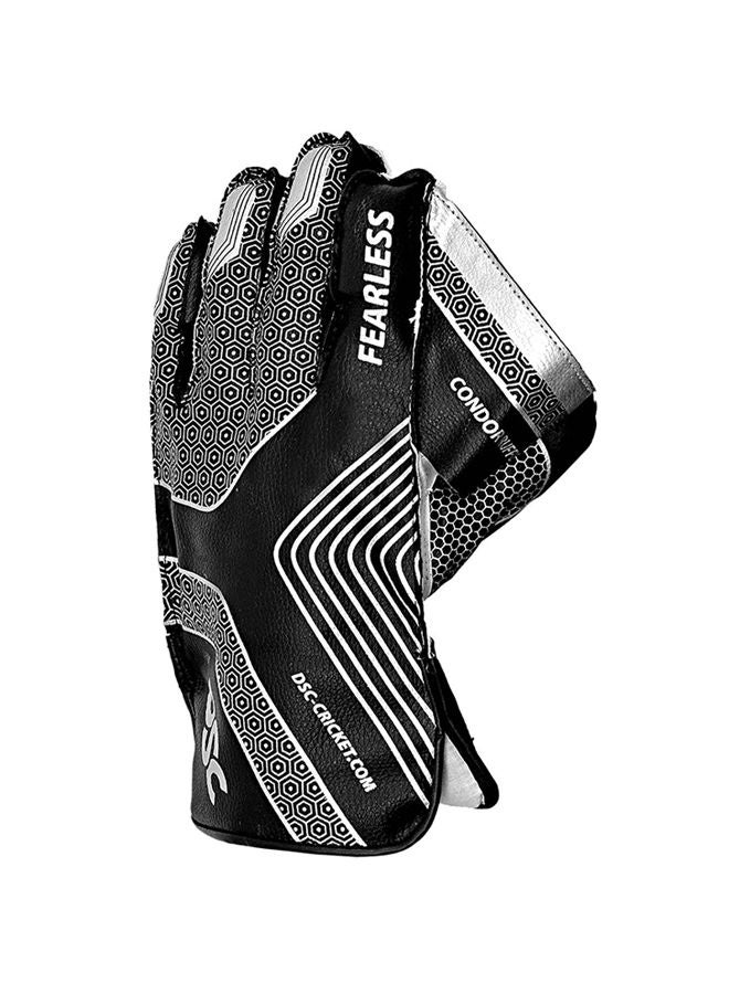 Condor Ruffle Wicket Keeping Gloves | Size: Youth | For Men & Boys | Material: Leather | Flexibility and Comfort | Sweat absorbing wrist grip