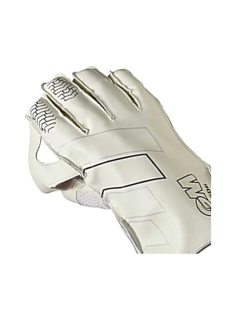 606 Leather Cricket Wicket Keeping Gloves for Men | Premium Leather | Superior Protection | Comfortable Fit | Enhanced Grip | Durable | Ideal for Professional Use