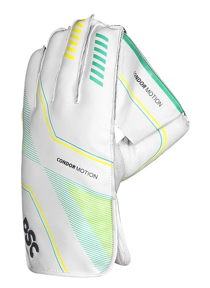 Condor Motion Leather Wicket Keeping Gloves Boys (Flouro Yellow Orange)