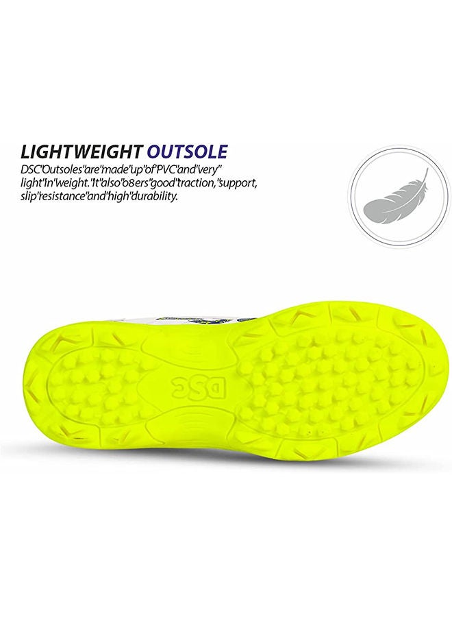 Beamer Cricket Shoes | Fluro Yellow/White | For Boys and Men | Light Weight | Durable | 5 UK, 6 US, 39 EU