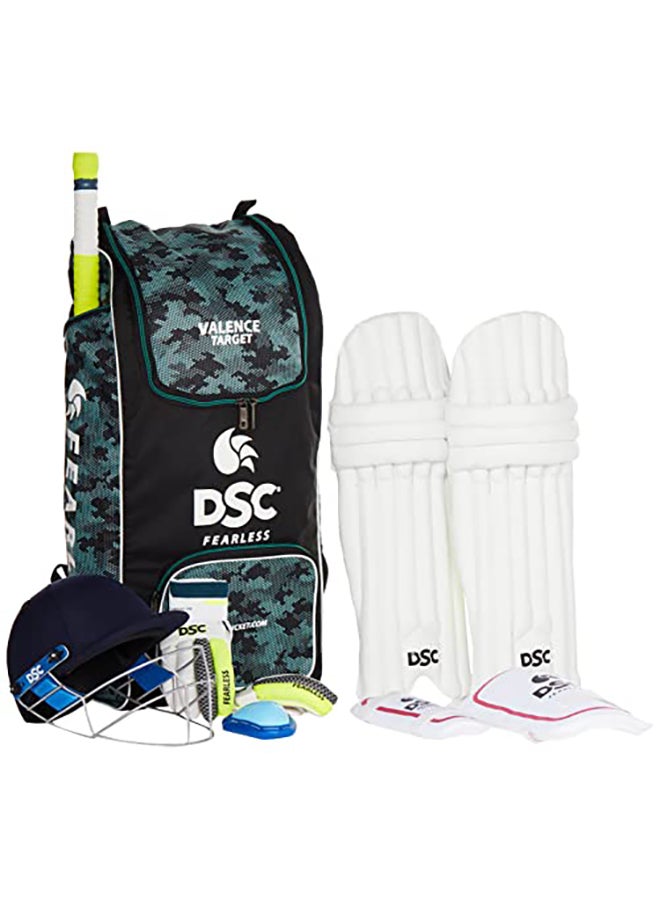 Premium Complete Kit With Helmet Cricket Kit | Right Hand | Kit for Men | Polyvinyl Chloride | Adult | Size 5