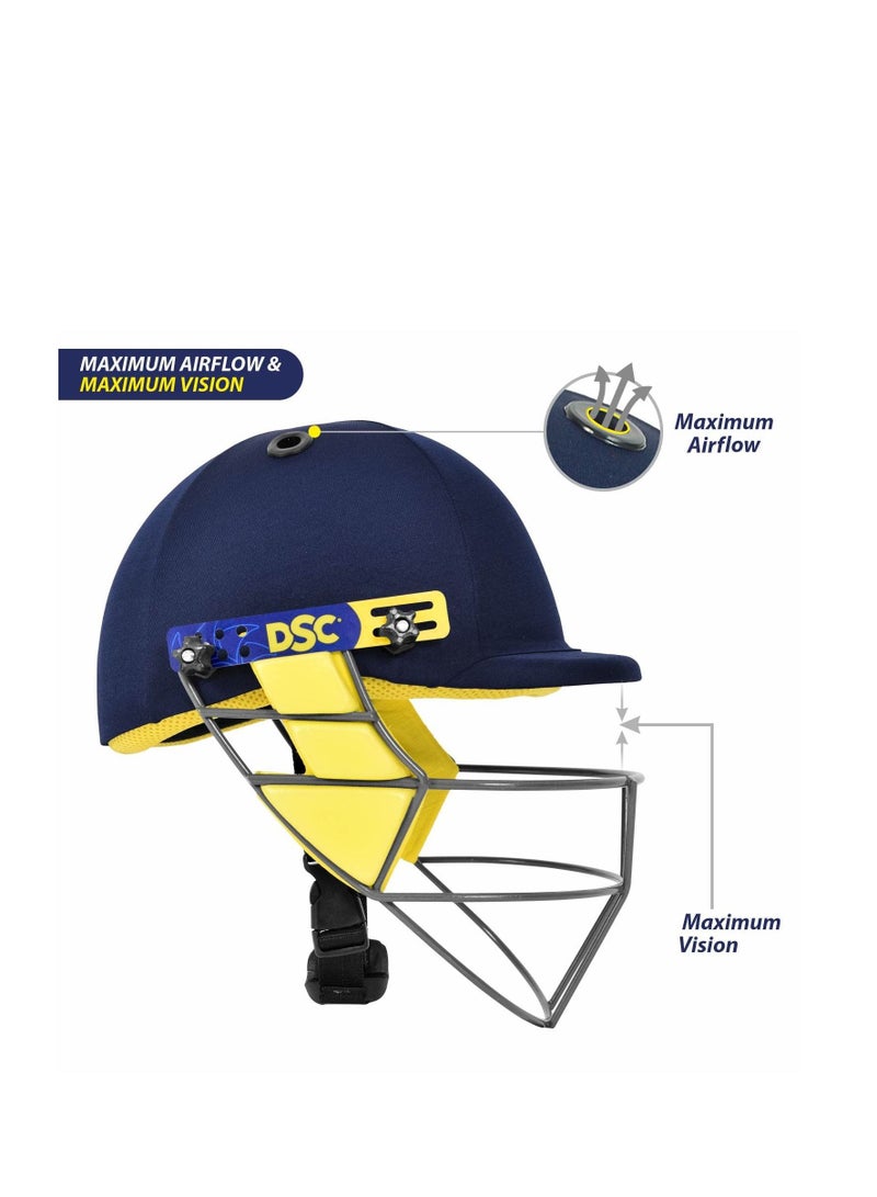 Bouncer Cricket Helmet | Size: Large | For Men & Boys | Steel Grill | Adjustable Back Support Strap | Removable and washable sweatband | Lightweight