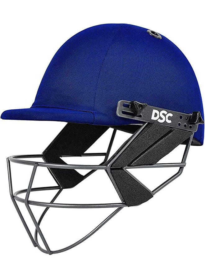 FORT 44 Cricket Helmet | Navy Blue | Size: Extra Large | For Men & Boys | Steel Grill | Adjustable Back Support Strap | Removable and washable sweatband | Lightweight