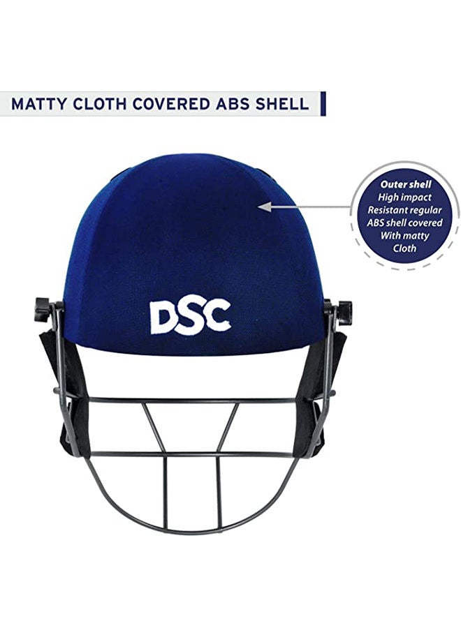 FORT 44 Cricket Helmet | Navy Blue | Size: Extra Large | For Men & Boys | Steel Grill | Adjustable Back Support Strap | Removable and washable sweatband | Lightweight