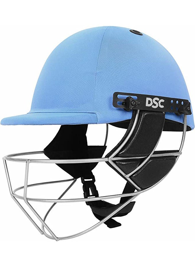 Defender Cricket Helmet | Sky Blue | Size: Small | For Men & Boys | Adjustable Steel Grill | Back Support Strap | Lightweight