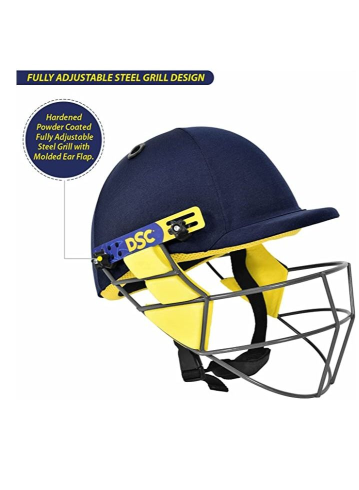 Bouncer Cricket Helmet | Size: Extra Small | For Men & Boys | Steel Grill | Adjustable Back Support Strap | Removable and washable sweatband | Lightweight