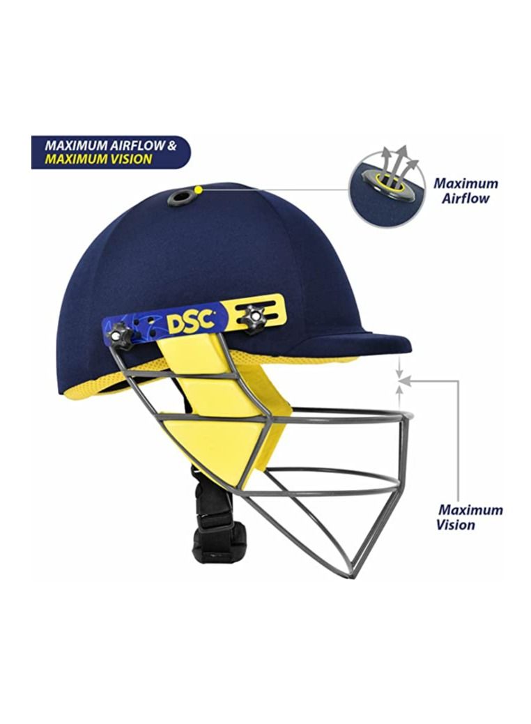 Bouncer Cricket Helmet | Size: Extra Small | For Men & Boys | Steel Grill | Adjustable Back Support Strap | Removable and washable sweatband | Lightweight