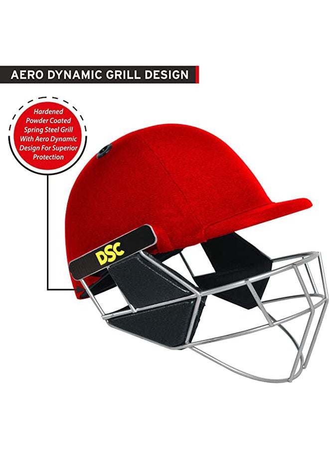 SCUD Cricket Helmet | Size: Medium | For Men & Boys | Fixed Spring Steel Grill | Adjustable Back Support Strap | Removable and washable sweatband | Lightweight