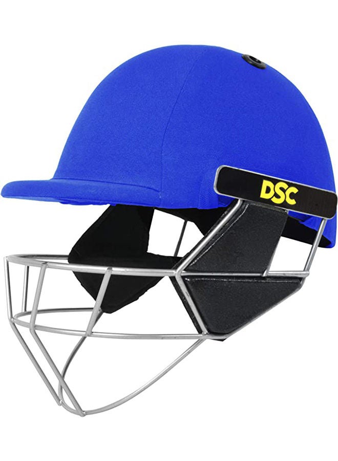 SCUD Cricket Helmet | Royal Blue | Size: Large | For Men & Boys | Fixed Spring Steel Grill | Adjustable Back Support Strap | Removable and washable sweatband | Lightweight