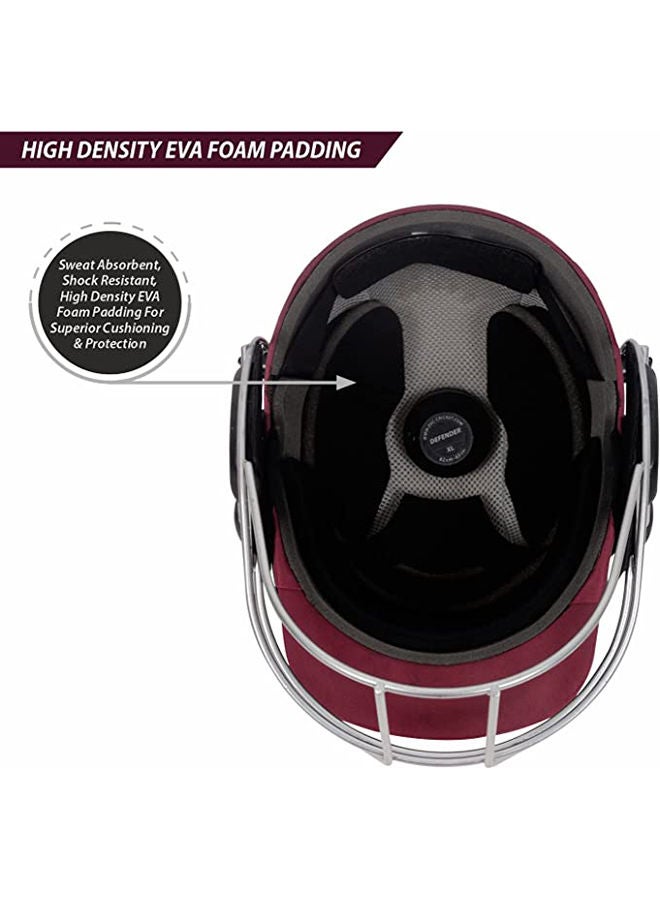 Defender Cricket Helmet | Size: Extra Small | For Men & Boys | Adjustable Steel Grill | Back Support Strap | Lightweight | Comfortable