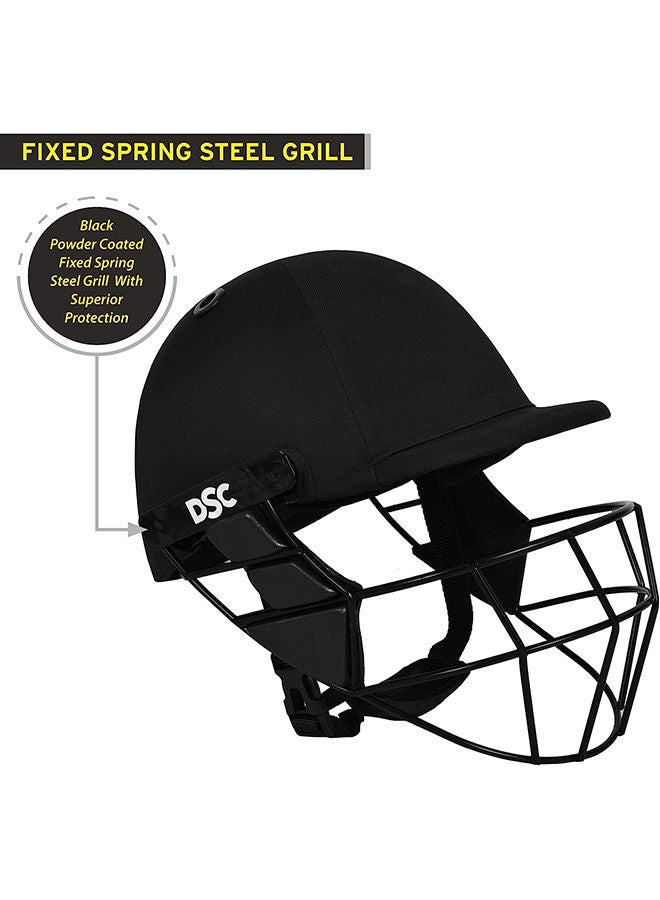 Avenger PRO Premium Cricket Helmet | Size: Medium | For Men & Boys | Fixed Spring Steel Grill | Back Support Strap | Neck Guard | Lightweight