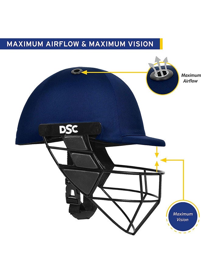 Avenger PRO Premium Cricket Helmet | Size: Large | For Men & Boys | Fixed Spring Steel Grill | Back Support Strap | Neck Guard | Lightweight