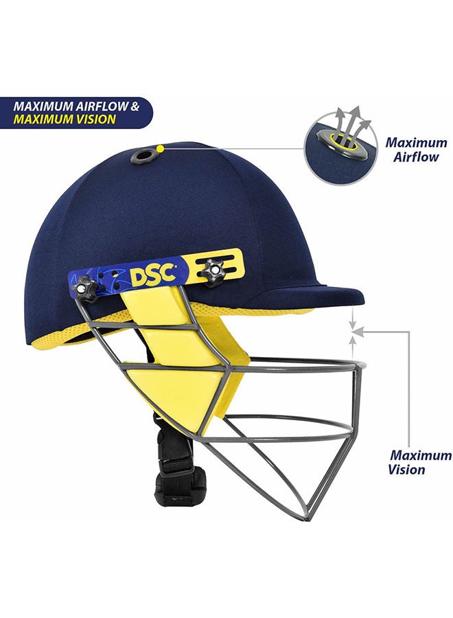 Bouncer Cricket Helmet | Navy Blue | Size: Extra Large | For Men & Boys | Steel Grill | Adjustable Back Support Strap | Removable and washable sweatband | Lightweight