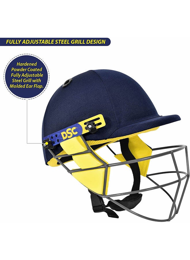 Bouncer Cricket Helmet | Navy Blue | Size: Extra Large | For Men & Boys | Steel Grill | Adjustable Back Support Strap | Removable and washable sweatband | Lightweight