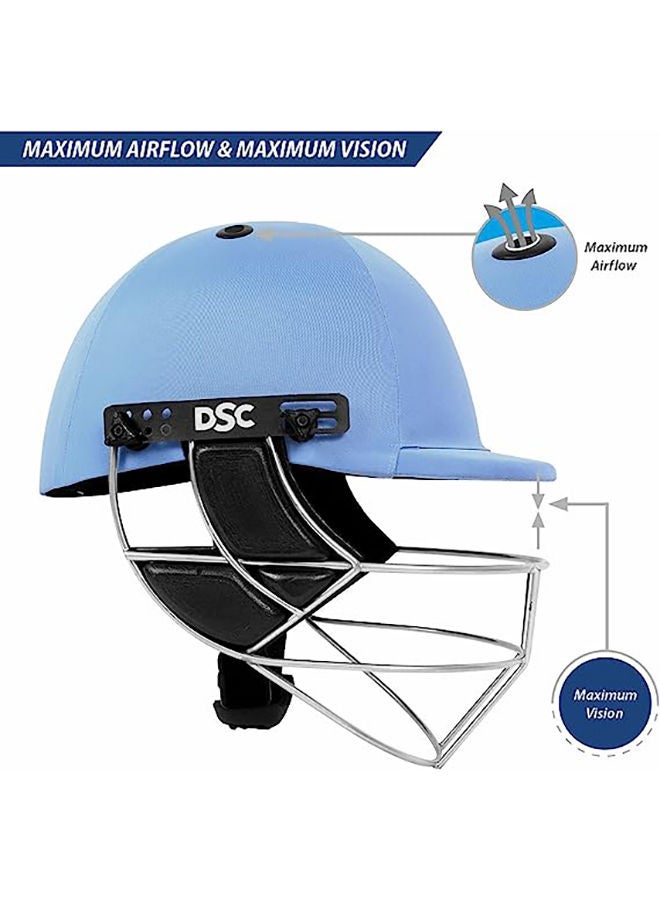 Defender Cricket Helmet | Size: Large | For Men & Boys | Adjustable Steel Grill | Back Support Strap | Lightweight