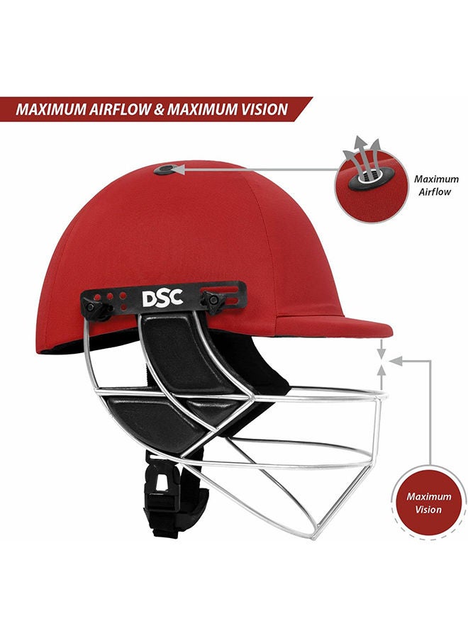 Defender Cricket Helmet | For Men & Boys | Adjustable Steel Grill | Back Support Strap | Lightweight