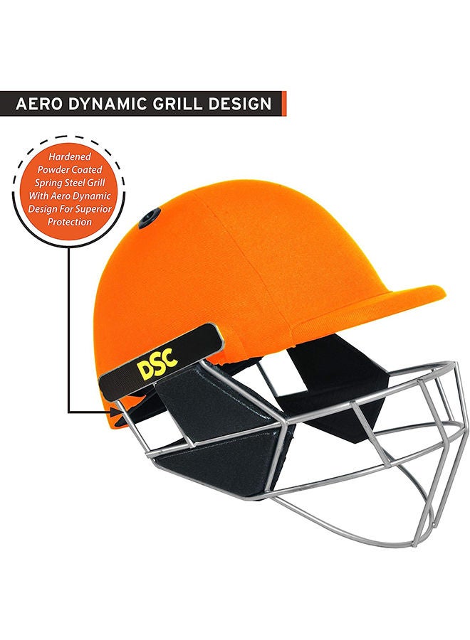 SCUD Cricket Helmet | Size: Large | For Men & Boys | Fixed Spring Steel Grill | Adjustable Back Support Strap | Removable and washable sweatband | Lightweight