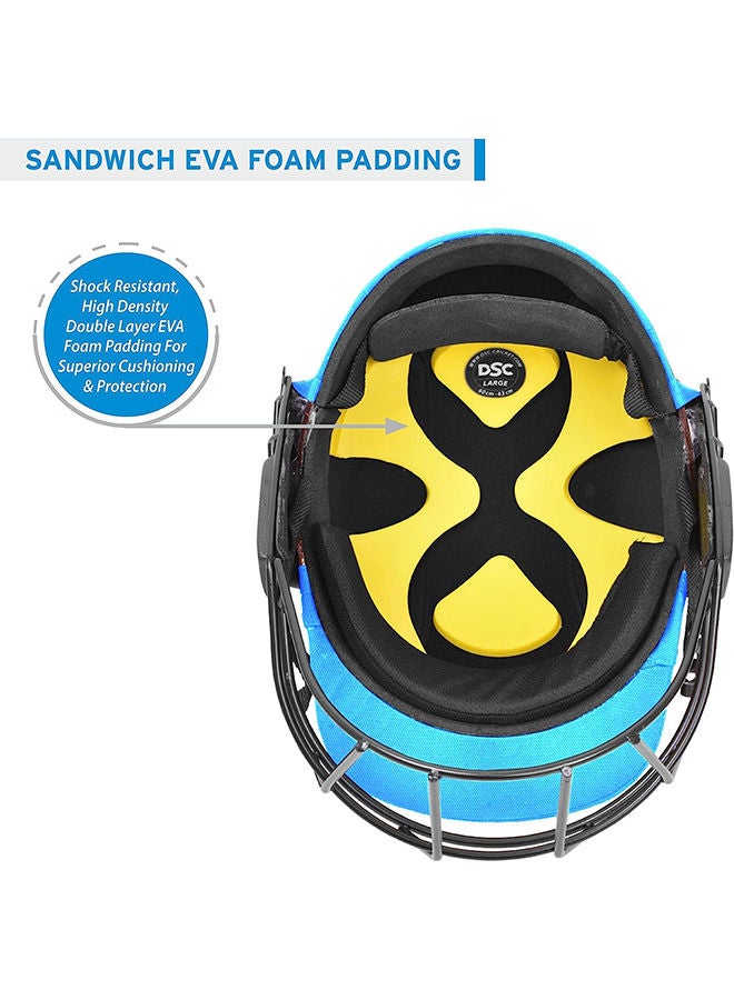 Avenger PRO Premium Cricket Helmet | For Men & Boys | Fixed Spring Steel Grill | Back Support Strap | Neck Guard | Lightweight
