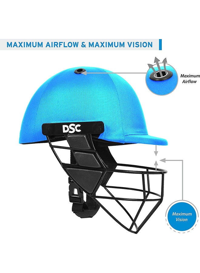 Avenger PRO Premium Cricket Helmet | For Men & Boys | Fixed Spring Steel Grill | Back Support Strap | Neck Guard | Lightweight
