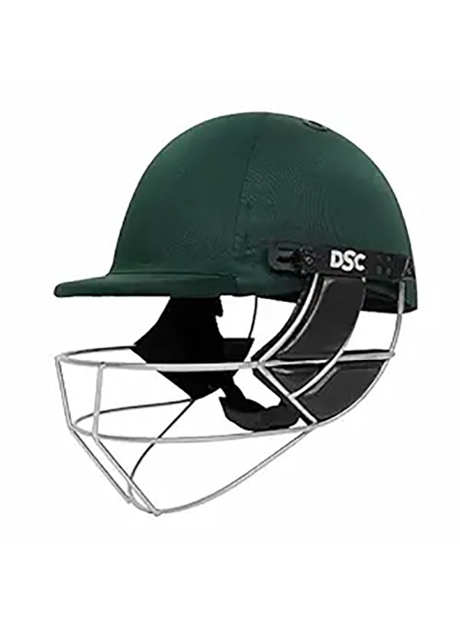 Defender Cricket Helmet | Green | Size: Large | For Men & Boys | Adjustable Steel Grill | Back Support Strap | Lightweight