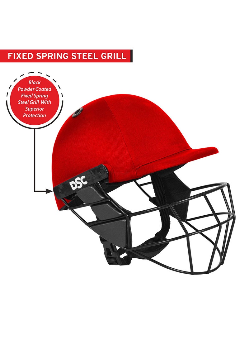 AVENGER PRO Premium Cricket Helmet for Men & Boys Fixed Spring Steel Grill | Back Support Strap | Neck Guard | Lightweight | Size : Extra Large