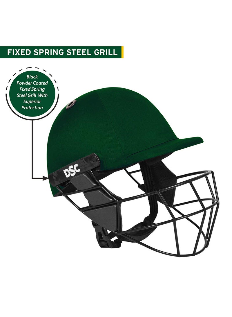 Avenger PRO Premium Cricket Helmet | For Men & Boys | Fixed Spring Steel Grill | Back Support Strap | Neck Guard | Lightweight