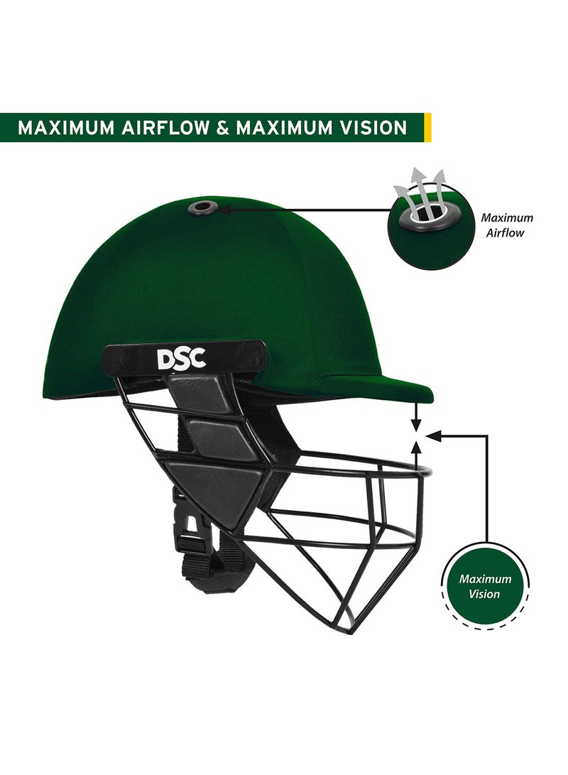 Avenger PRO Premium Cricket Helmet | For Men & Boys | Fixed Spring Steel Grill | Back Support Strap | Neck Guard | Lightweight