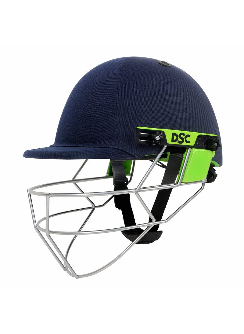 EDGE PRO Cricket Helmet | Color: Navy Blue | Size-Medium | For Men & Boys | Material: ABS | Adjustable Steel Grill | Head Fit Adjuster | Light Weight | Neck Guard | Lightweight | Adjustable Strap