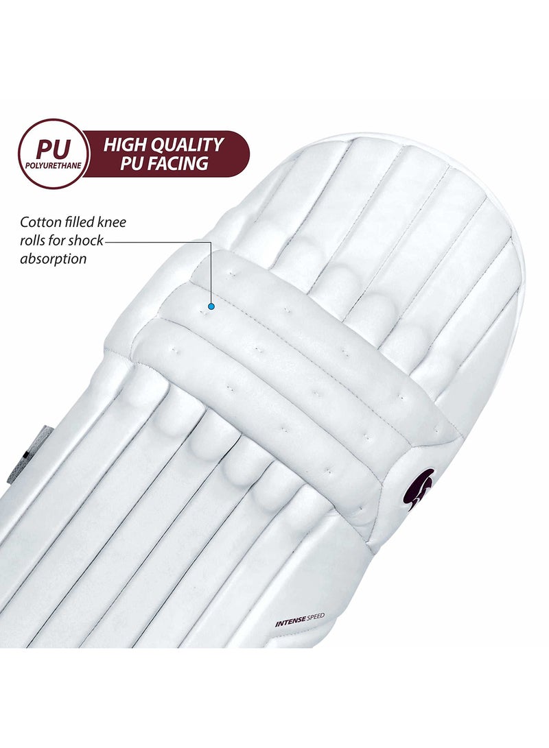 Intense Speed Leather Cricket Batting Legguard   | Enhanced Mobility Perfect Fit | Breathable Design