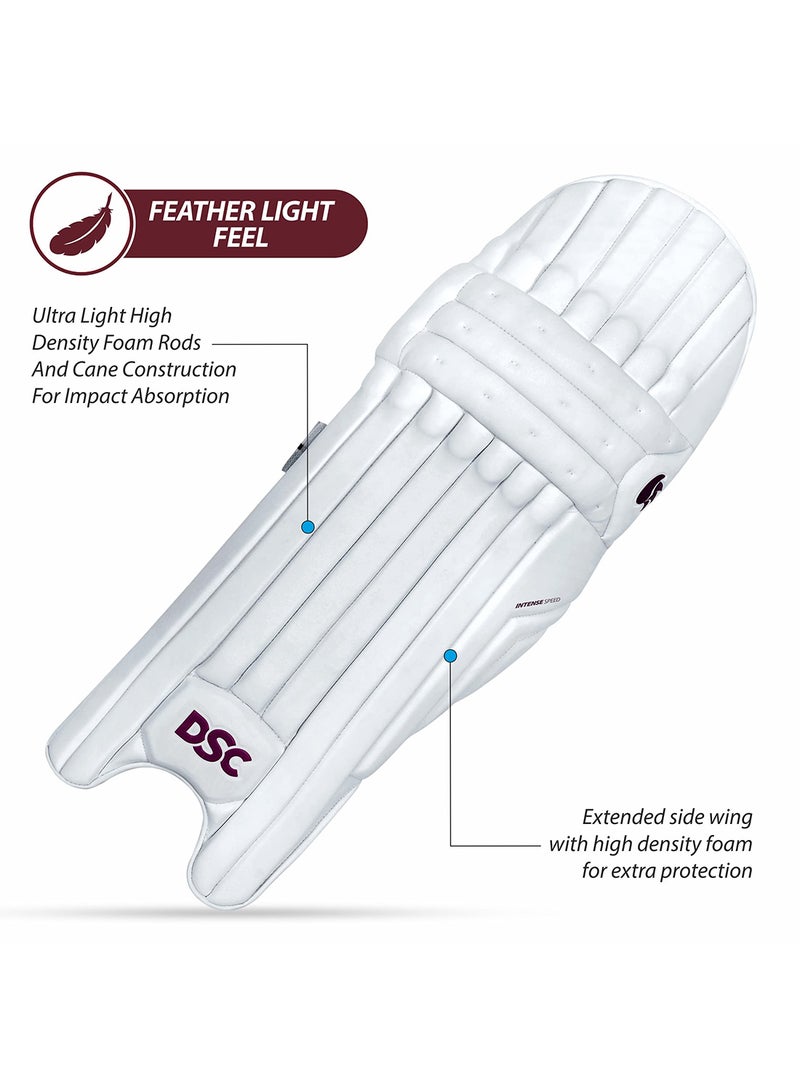 Intense Speed Leather Cricket Batting Legguard   | Enhanced Mobility Perfect Fit | Breathable Design