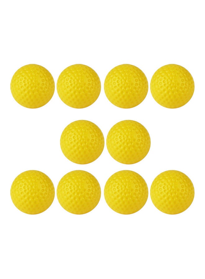 10 Piece Hollow Practice Golf Playing Ball Toy For Indoor Training 20 x 10 x 20cm