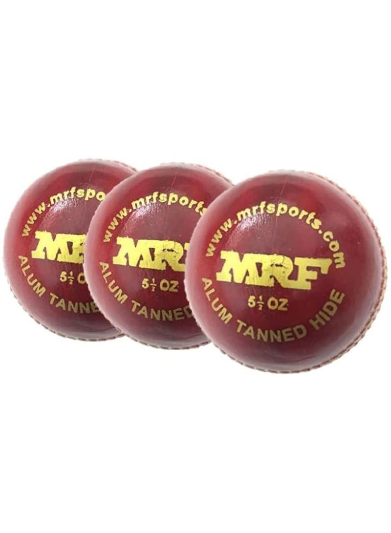 MRF Cricket Ball Club Red Pack of 3